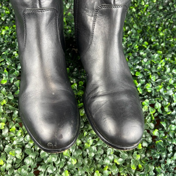 CORSO COMO BLACK KNEE HIGH PULL UP BOOTS SIZE 7.5 - Picture 3 of 13